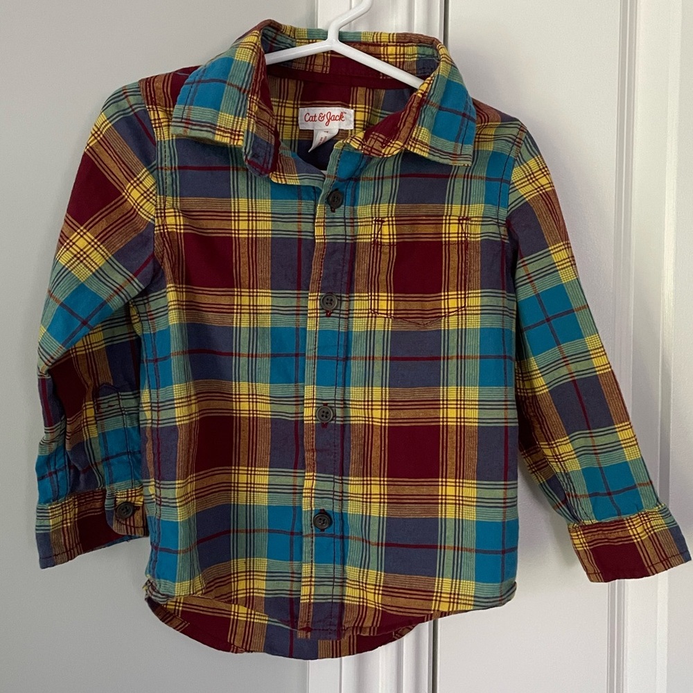 Toddler Boys Cat & Jack Button Down Shirt